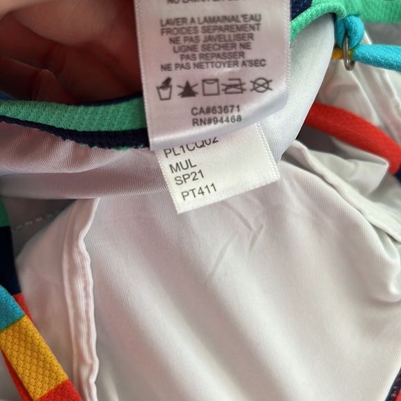 NWT!! Sperry Multicolor Striped One Piece Swimsuit - Picture 9 of 9